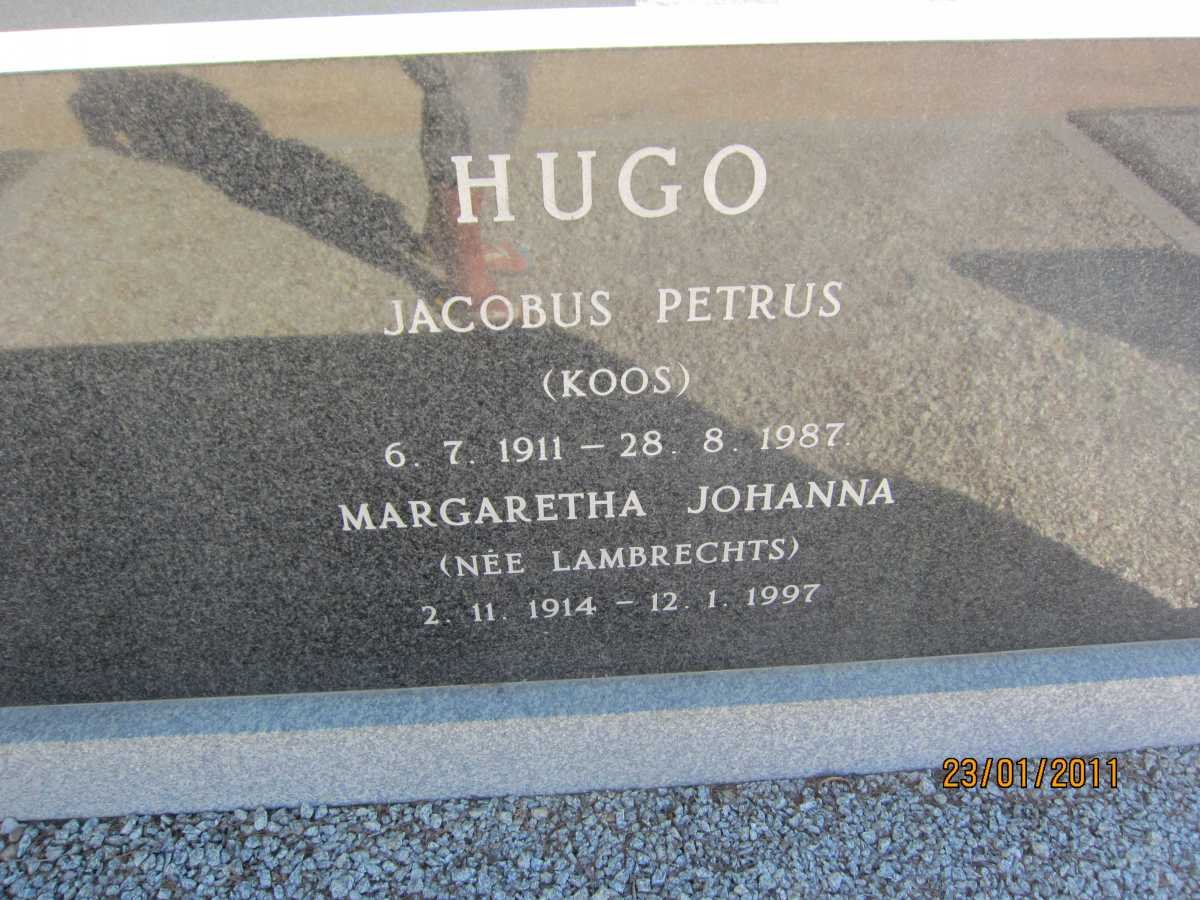 HUGO Jacobus Petrus 1911-1987 &amp; Margaretha Johanna LAMBRECHTS 1914-1997