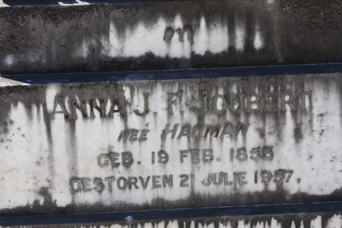 JOUBERT Anna J.F. nee HAUMAN 1855-1937
