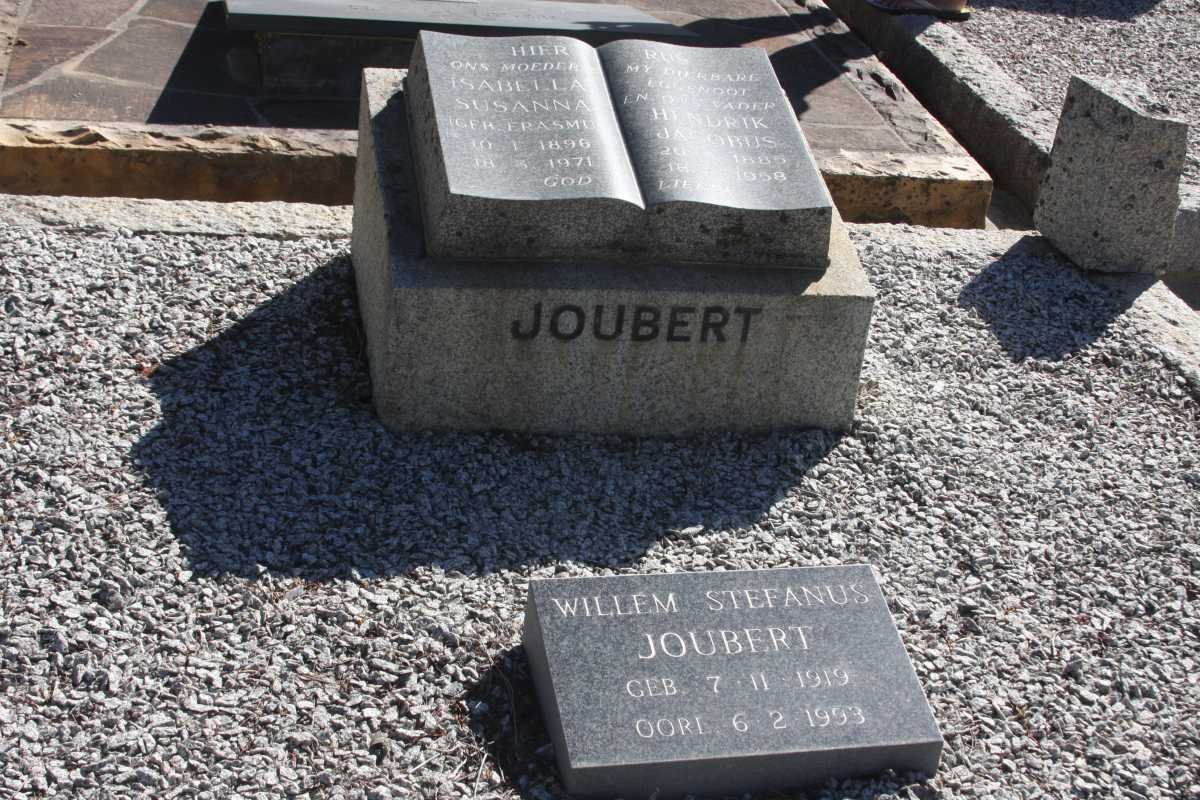 JOUBERT Hendrik Jacobus 1885-1958 &amp; Isabella Susanna ERASMUS 1896-1971 :: JOUBERT Willem Stefanus 1919-1993