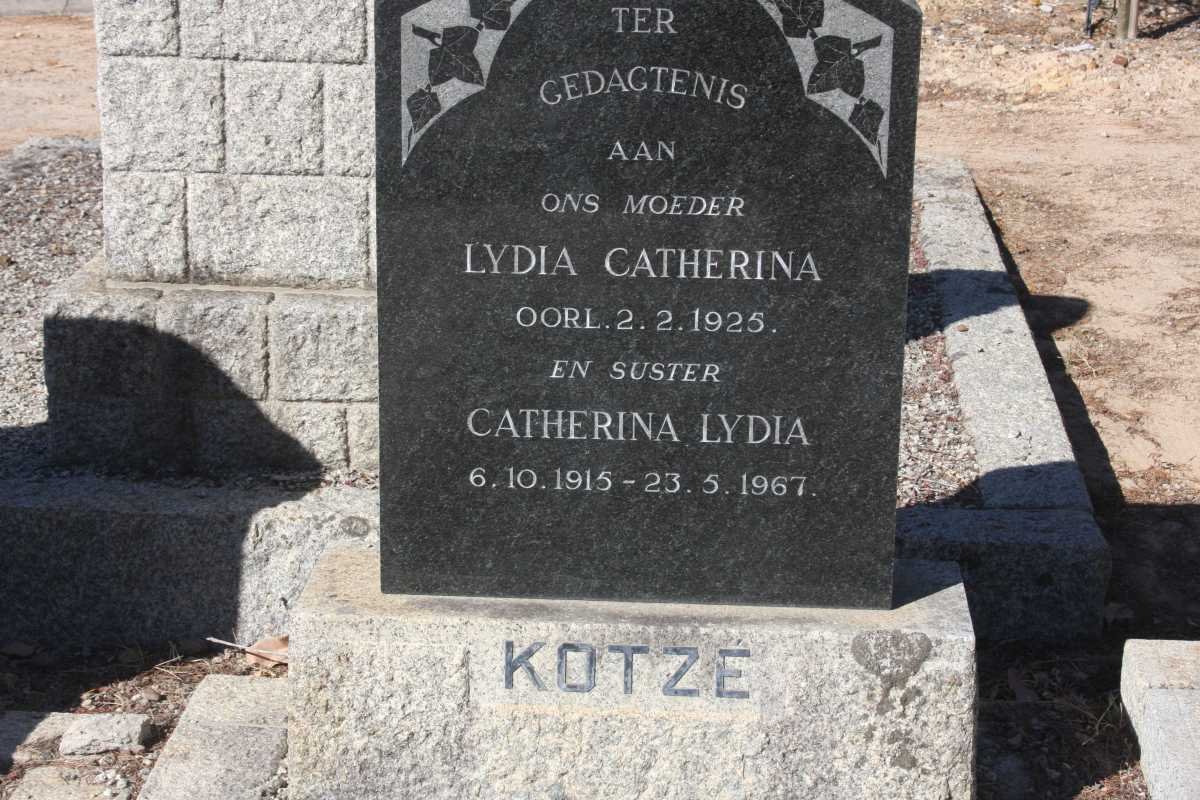 KOTZE Lydia Catherina -1925 :: KOTZE Catherina Lydia 1915-1967