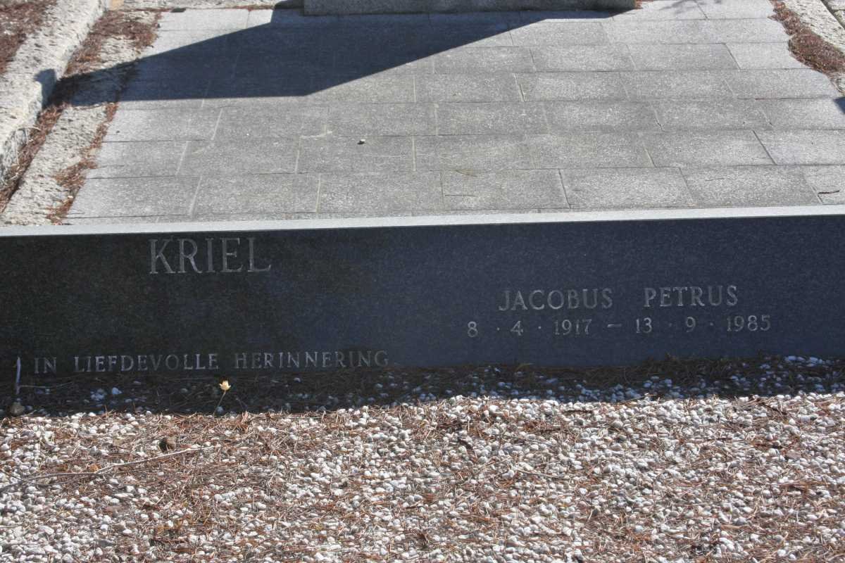 KRIEL Jacobus Petrus 1917-1985