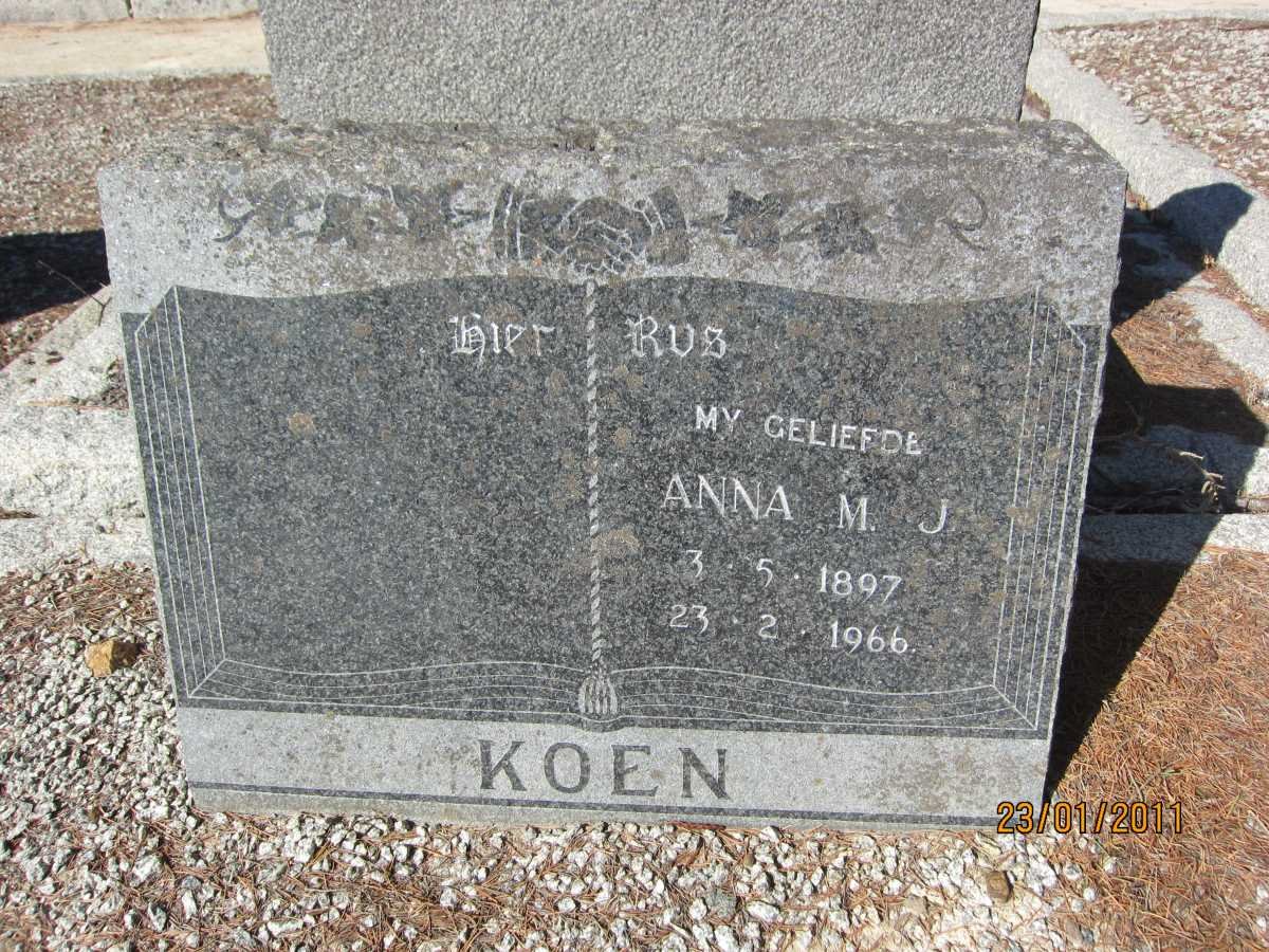 KOEN Anna M.J. 1897-1966