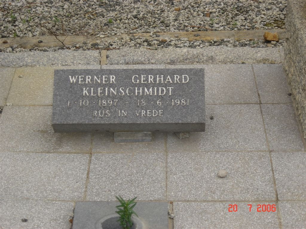 KLEINSCHMIDT Werner Gerhard 1897-1981