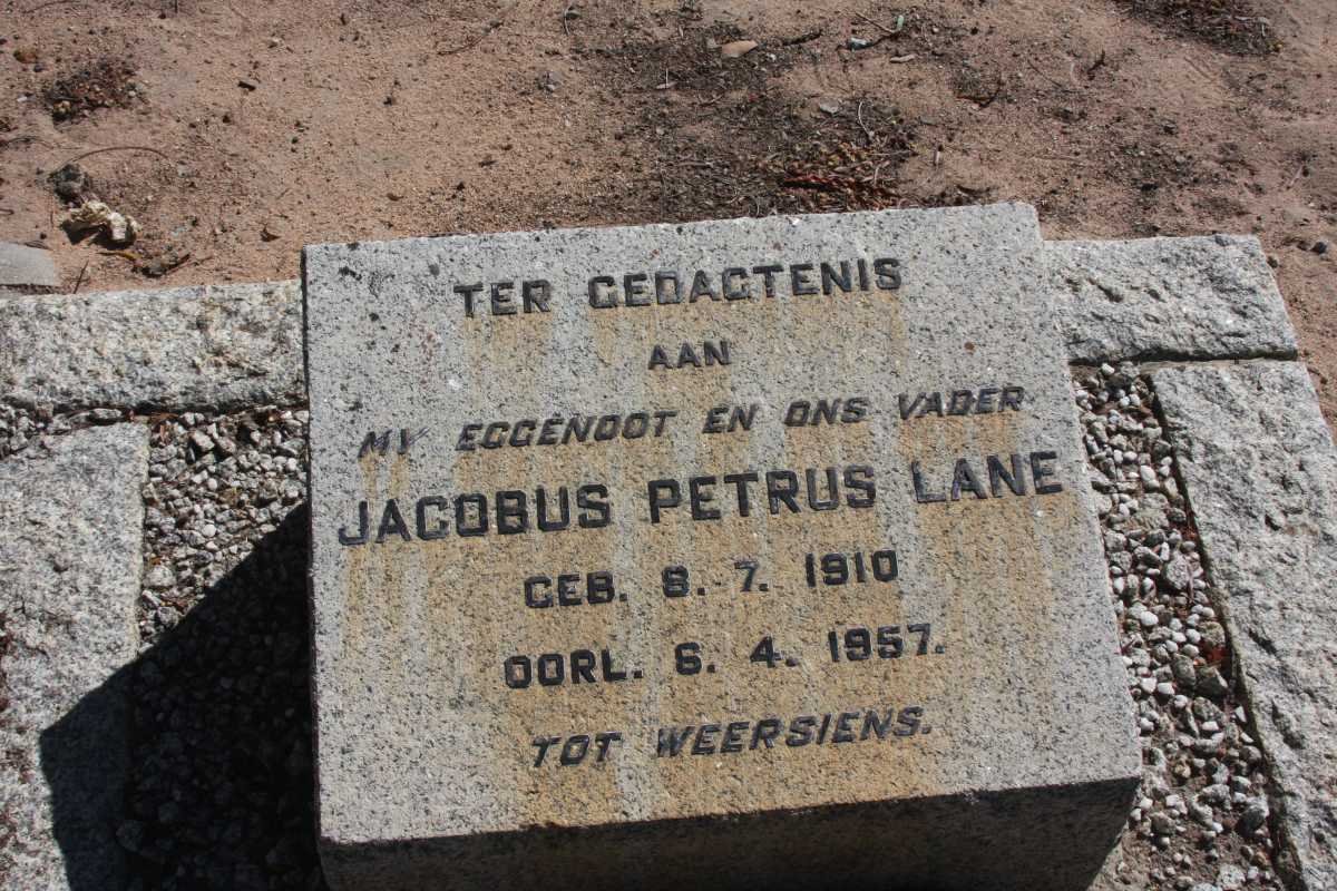 LANE Jacobus Petrus 1910-1957