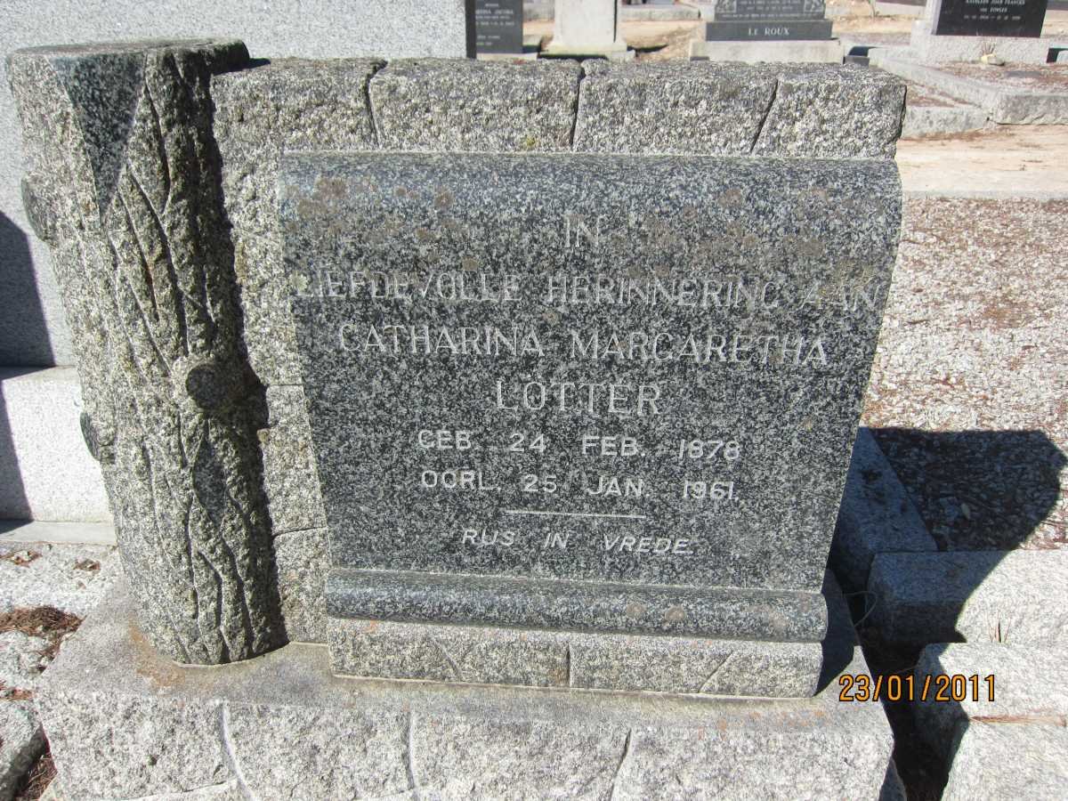 LÖTTER Catharina Margaretha 1878-1961
