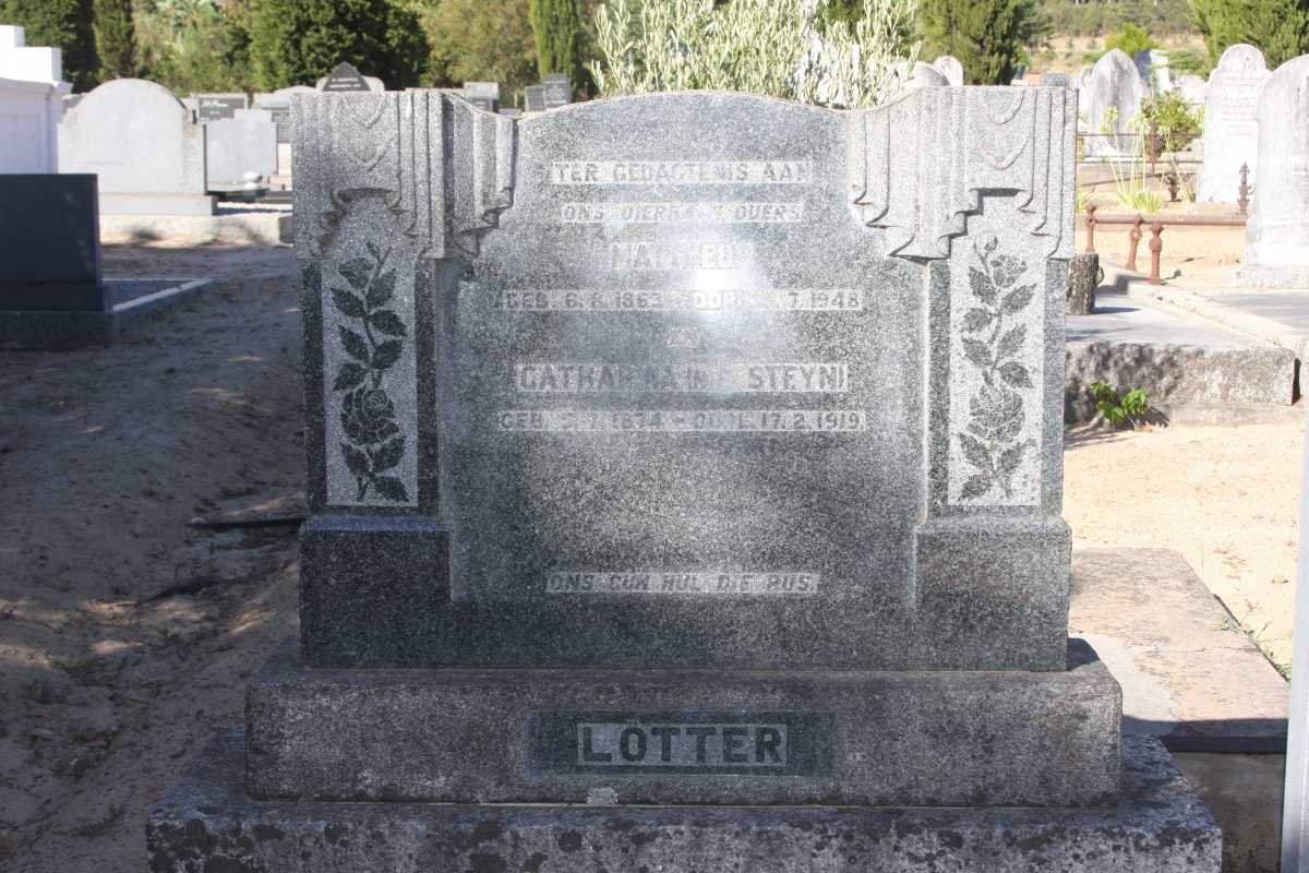 LÖTTER Mattheus 1863-1948 &amp; Catharina STEYN 1874-1919