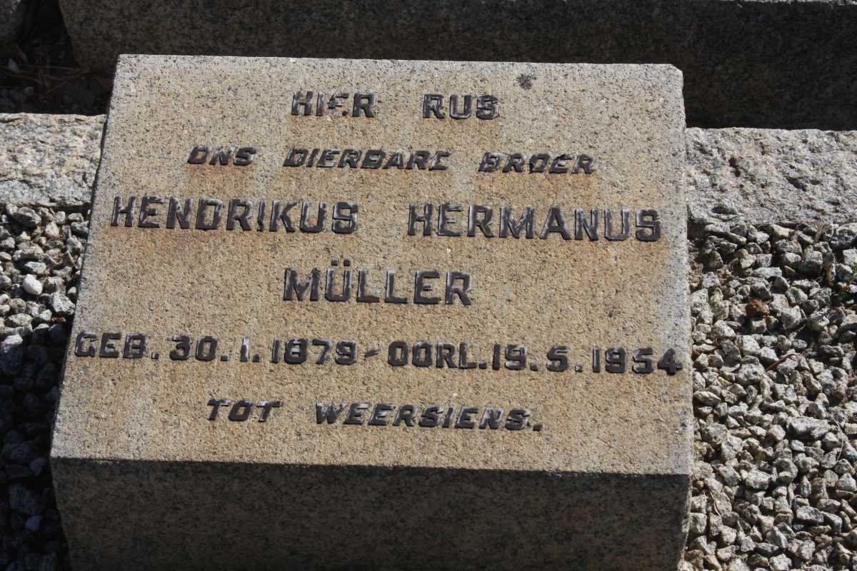 MÜLLER Hendrikus Hermanus 1879-1954