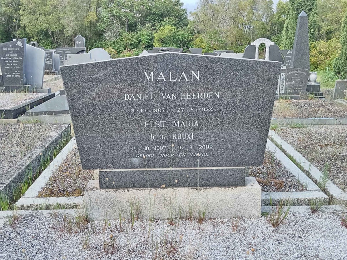 MALAN Daniel van Heerden 1907-1972 & Elsie Maria ROUX 1907-2002