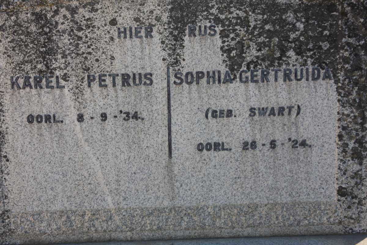 MERWE Karel Petrus, van der -1934 &amp; Sophia Gertruida SWART -1924