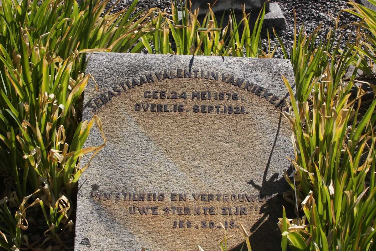 NIEKERK Sebastiaan Valentijn, van 1876-1921