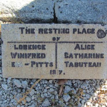 PITTS Florence Winifred, Reid -1917 :: TABUTEAU Alice Catherine -1917