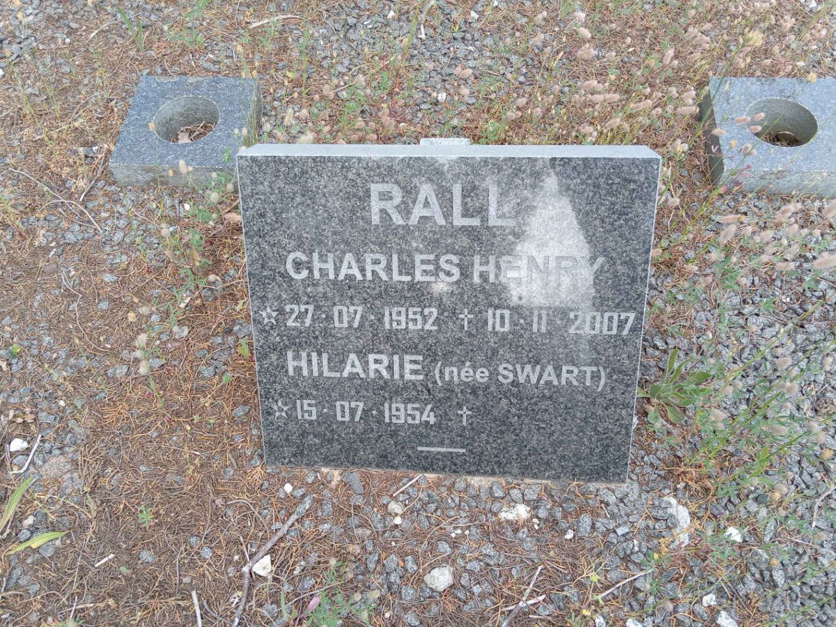RALL Charles Henry 1952-2007 &amp; Hilarie SWART 1954-