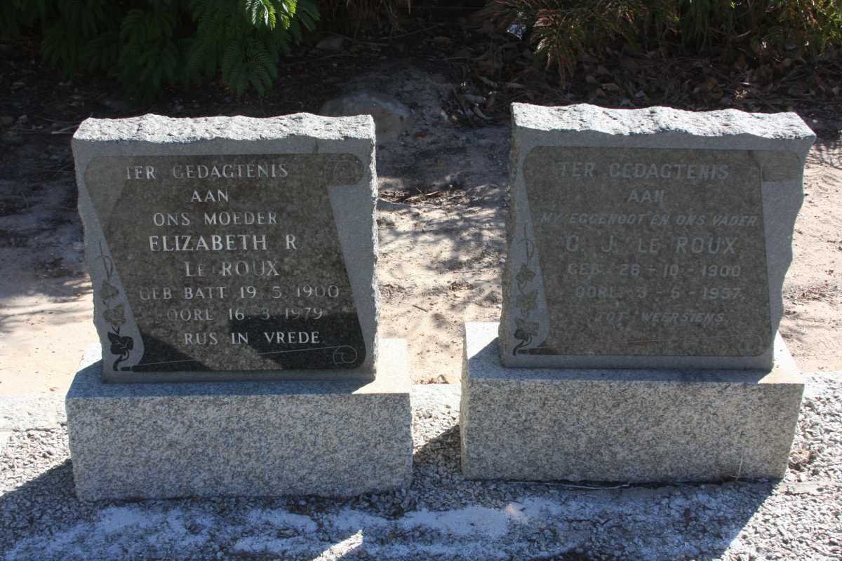 ROUX C.J., le 1900-1957 &amp; Elizabeth BATT 1900-1979