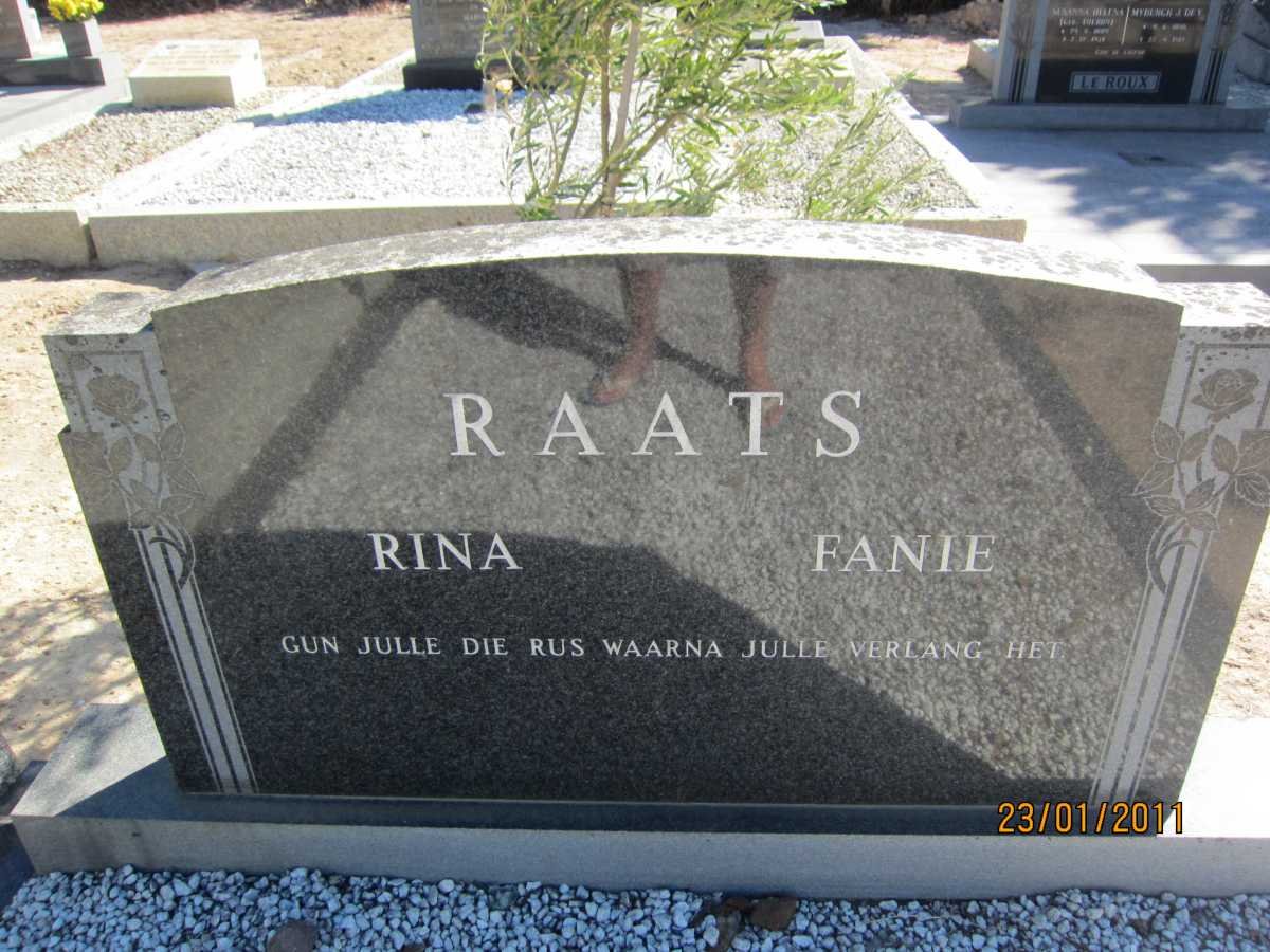 RAATS Fanie &amp; Rina