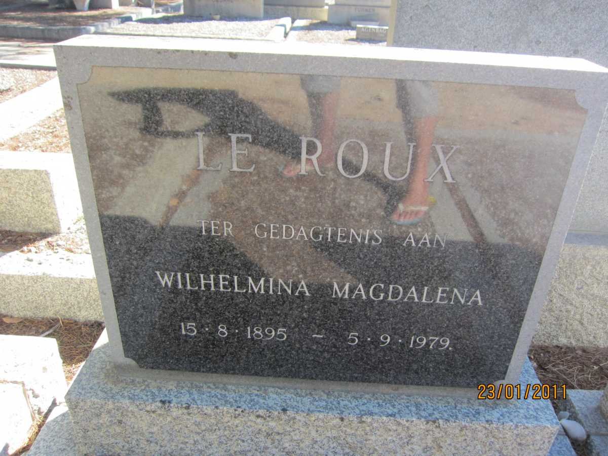 ROUX Wilhelmina Magdalena, le 1895-1979