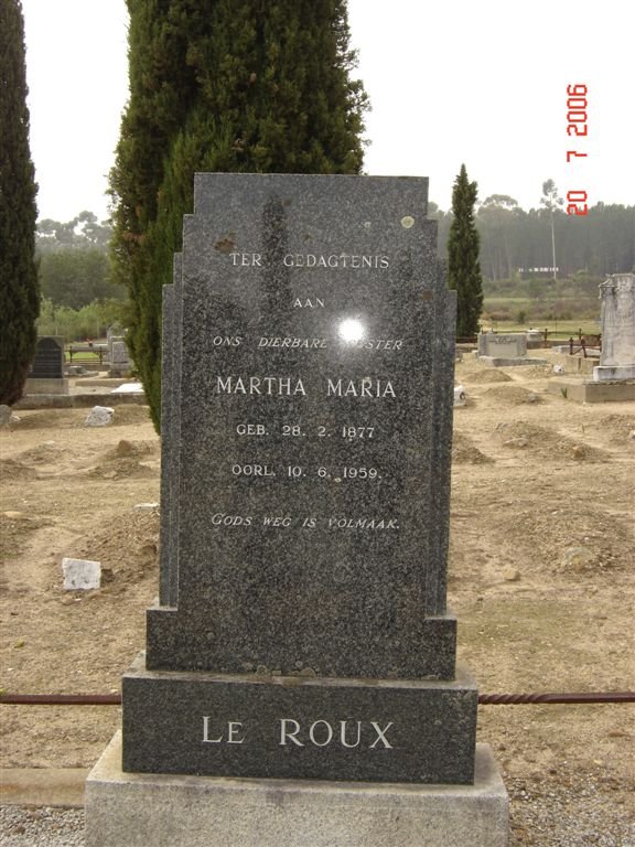 ROUX Martha Maria, le 1877-1959
