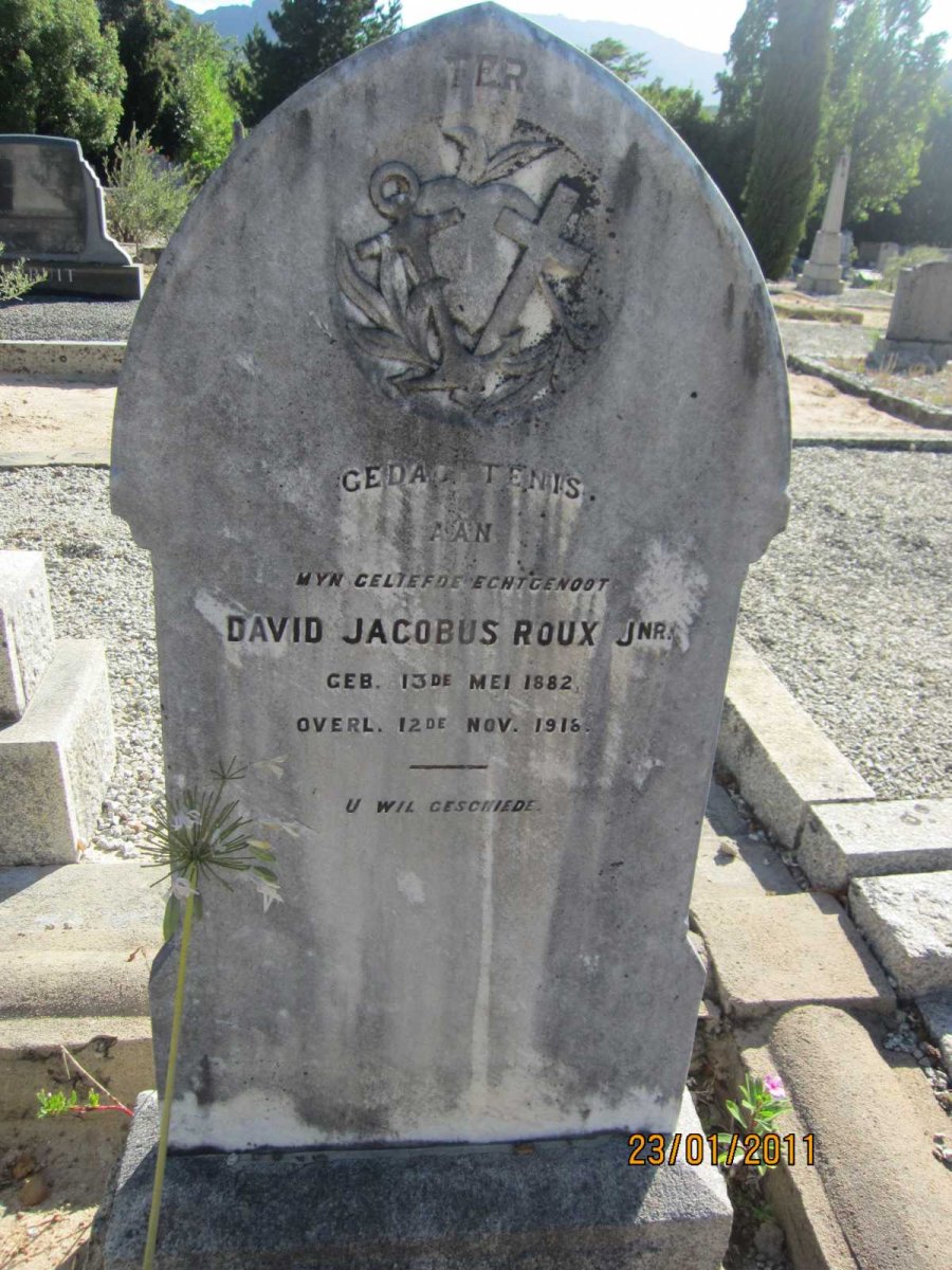 ROUX David Jacobus 1882-1918