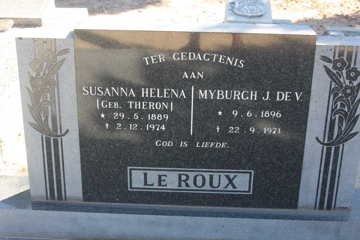 ROUX Myburgh J.DE V., le 1896-1971 &amp; Susanna Helena THERON 1889-1974