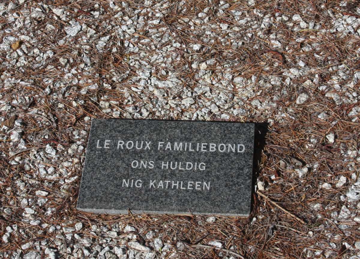 Memorial for Kathleen - From Le Roux Bond