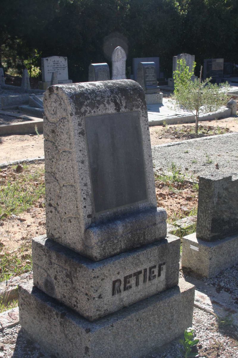 RETIEF Elizabeth M. nee ODENDAAL -1930