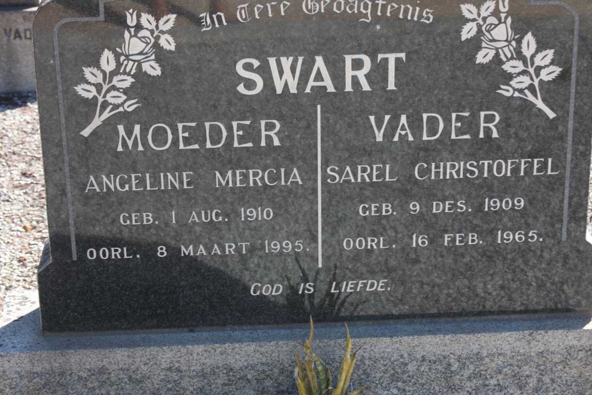 SWART Sarel Christoffel 1909-1965 &amp; Angeline Mercia 1910-1995 :: SWART Jean Mercia 1939-2009