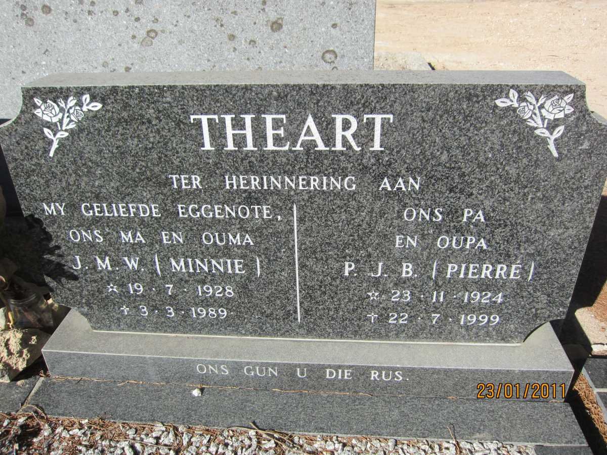 THEART P.J.B. 1924-1999 &amp; J.M.W. 1928-1989