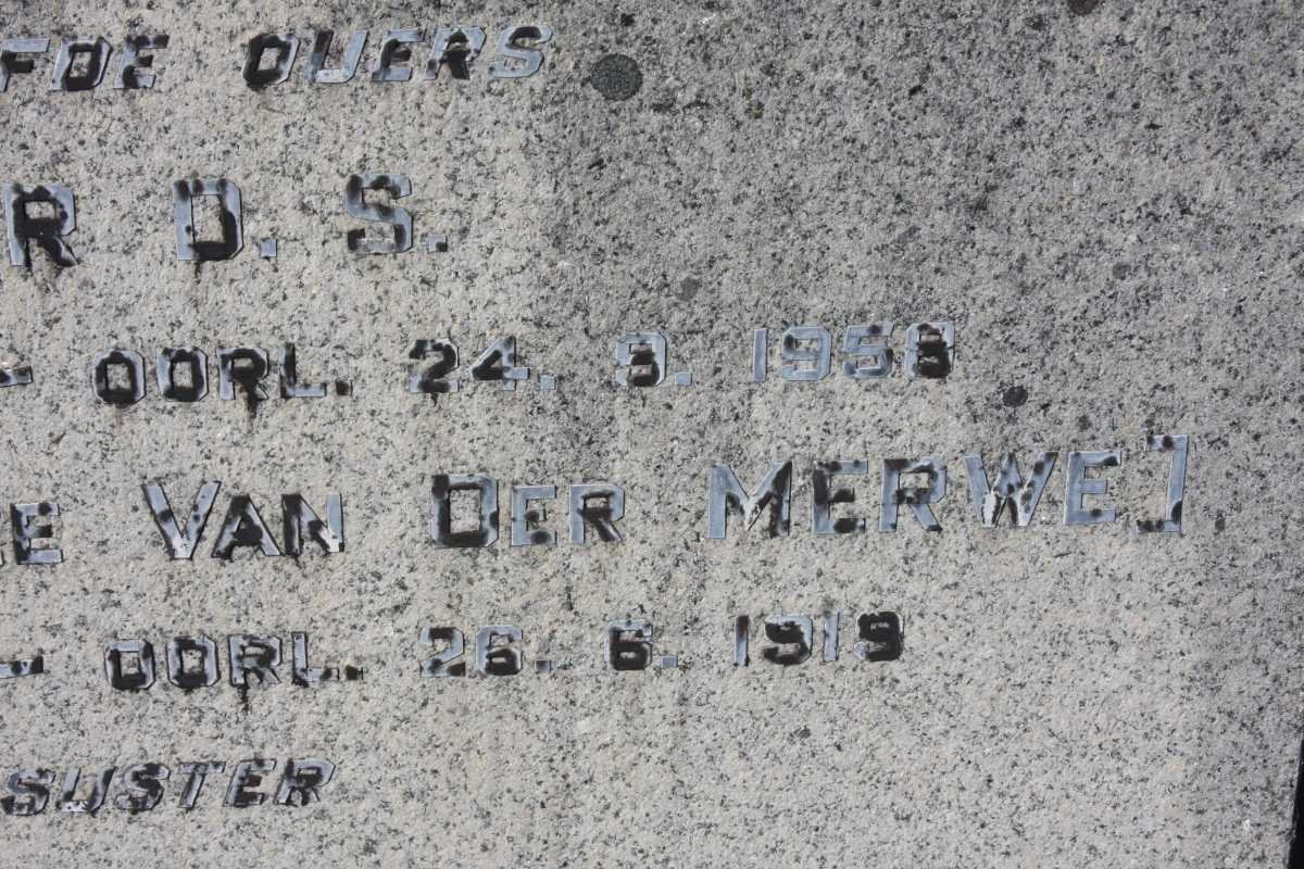 TOIT Pieter O.S., du 1875-1958 &amp; Rachel J.M. VAN DER MERWE 1879-1919 :: DU TOIT Ragie 1910-1921