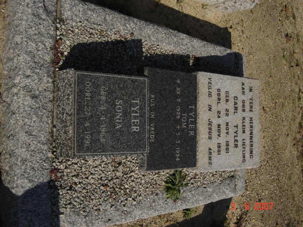 TYLER Carl 1961-1961 :: TYLER Tom 1928-1994 :: TYLER Sonia 1964-1991