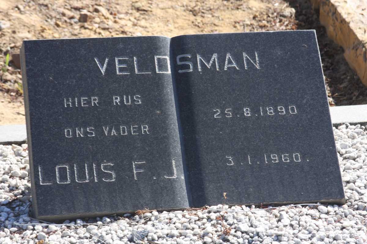 VELDSMAN Louis F.J. 1890-1960