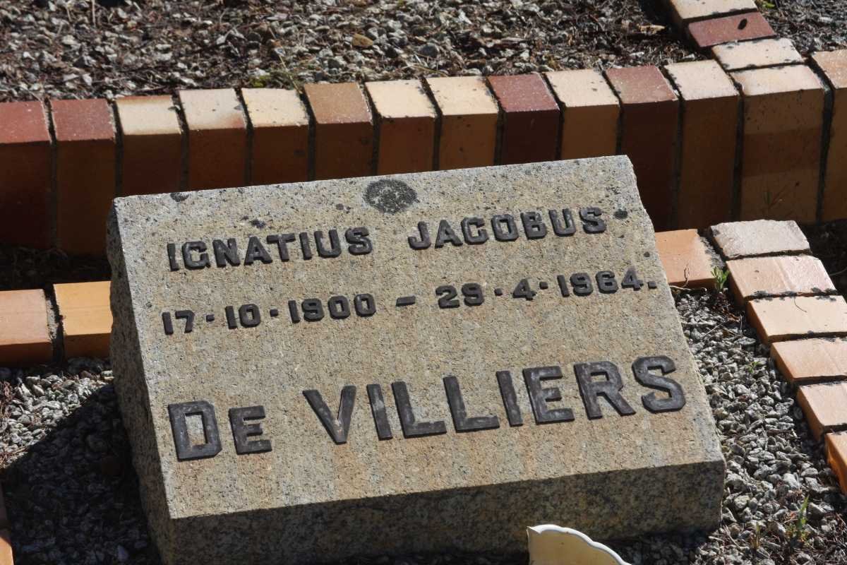 VILLIERS Ignatius Jacobus, de 1900-1964