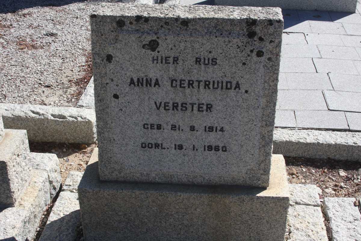 VERSTER Anna Gertruida 1914-1960