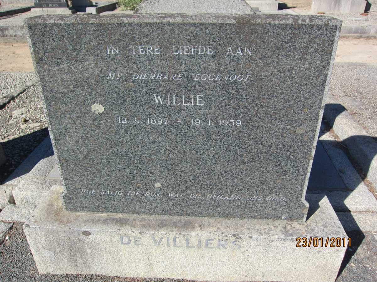VILLIERS Willie, de 1897-1959