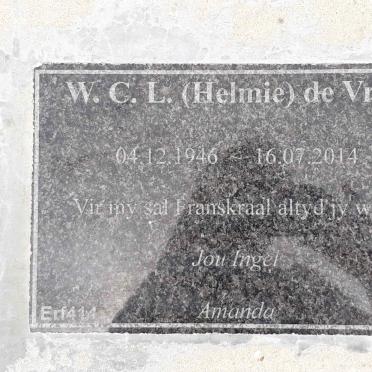 VRIES W.C.L., de 1946-2014