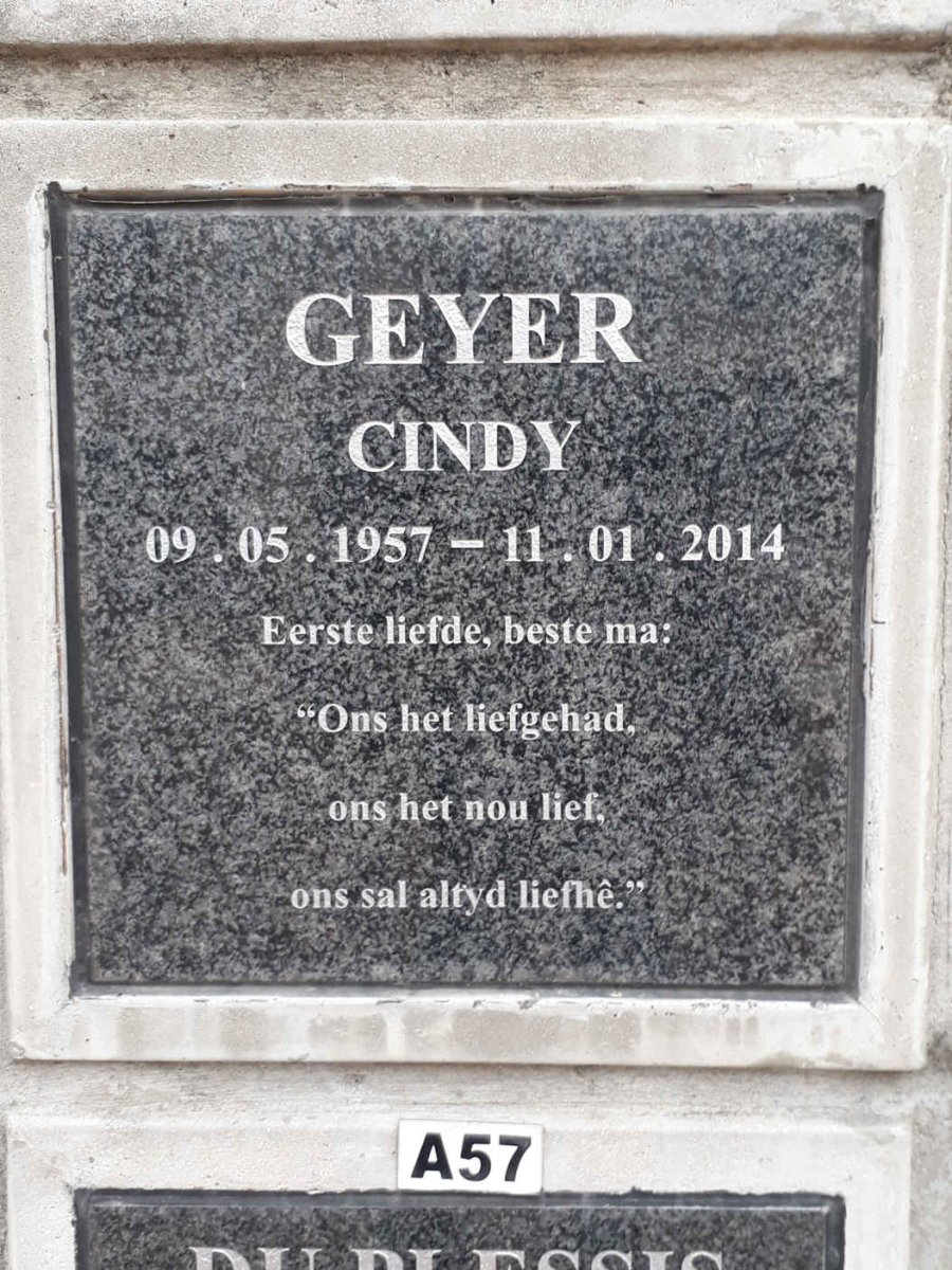 GEYER Cindy 1957-2014