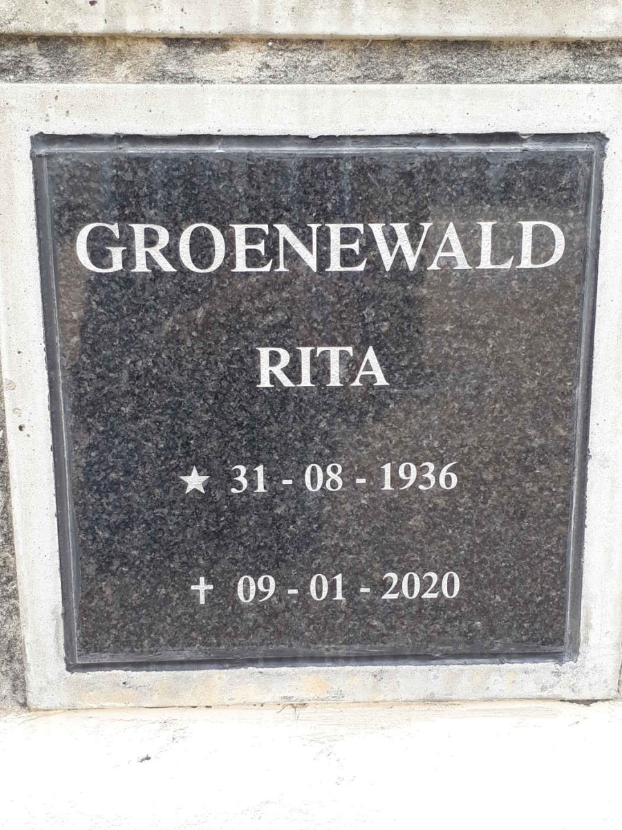 GROENEWALD Rita 1936-2020