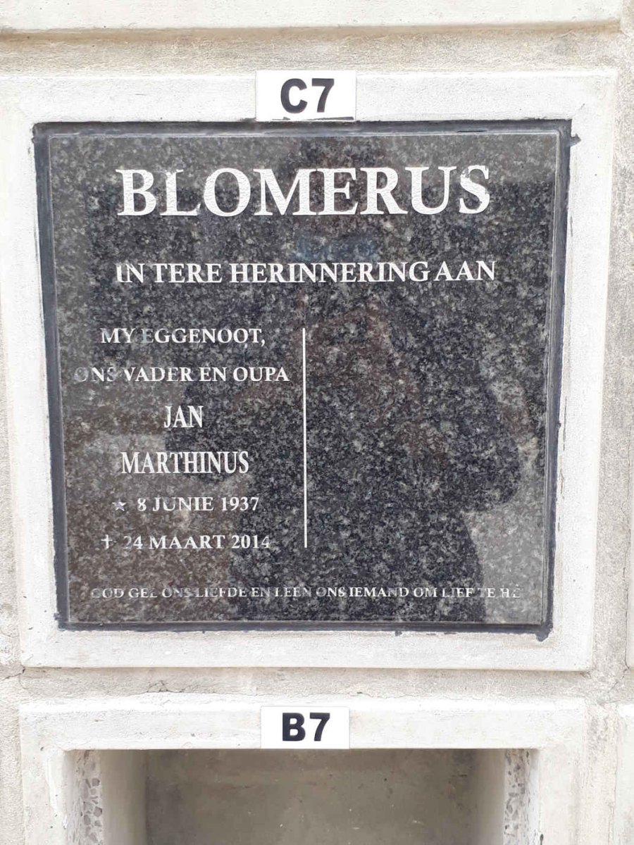 BLOMERUS Jan Marthinus 1937-2014