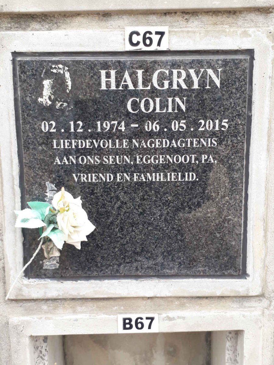 HALGRYN Colin 1974-2015