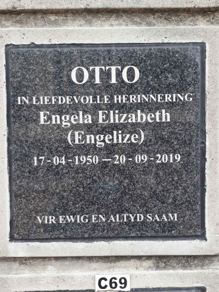 OTTO Engela Elizabeth 1950-2019