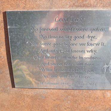 FICK Leon 1956-2014