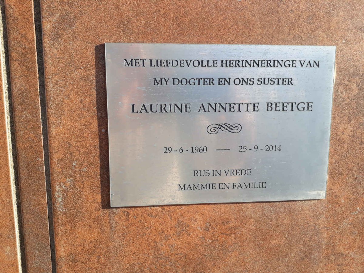 BEETGE Laurine Annette 1960-2014