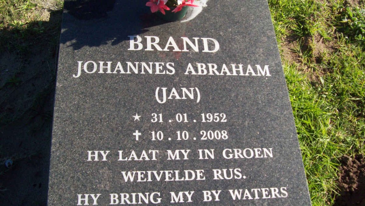 BRAND Johannes Abraham 1952-2008