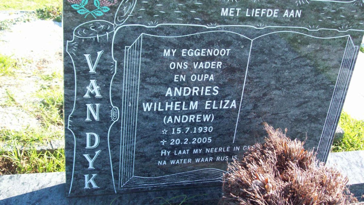 DYK Andries Wilhelm Eliza, van 1930-2005