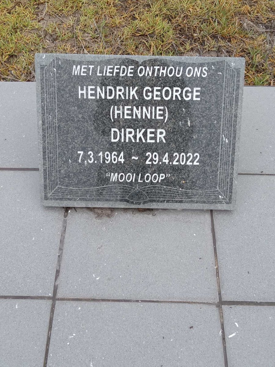 DIRKER Hendrik George 1964-2022