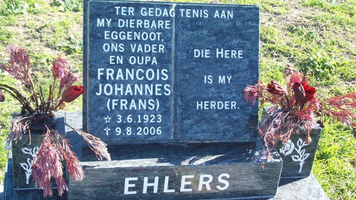 EHLERS Francois Johannes 1923-2006
