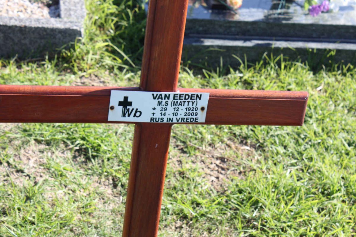 EEDEN M.S., van 1920-2009