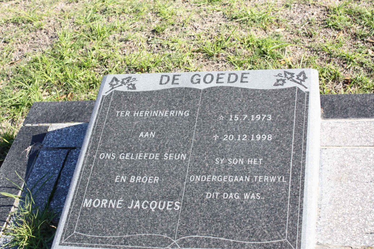 GOEDE Morne Jacques, de 1973-1998