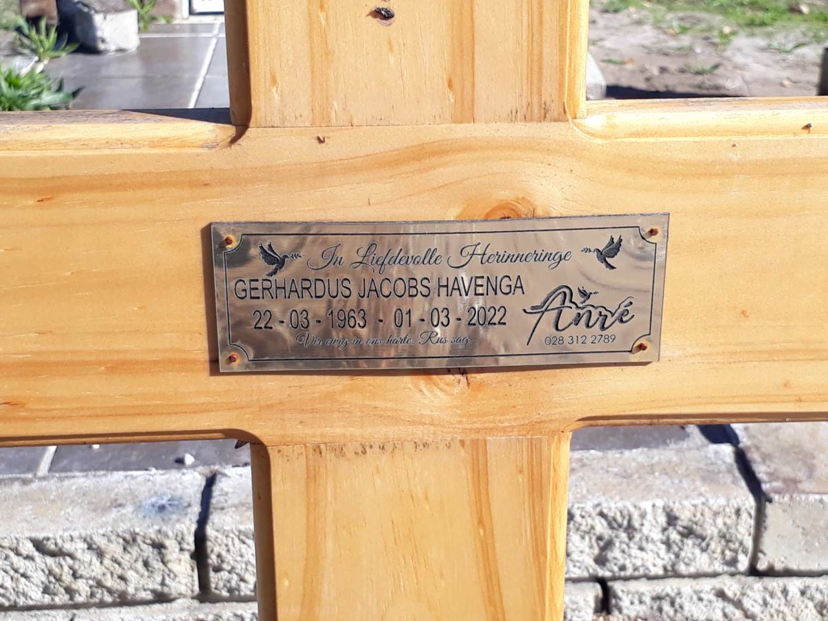HAVENGA Gerhardus Jacobs 1963-2022
