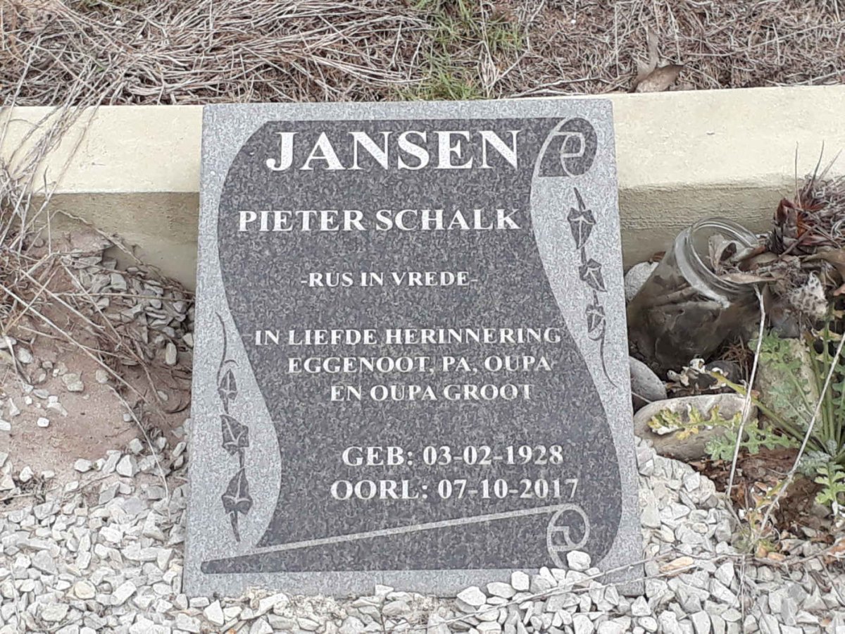 JANSEN Peter Schalk 1928-2017