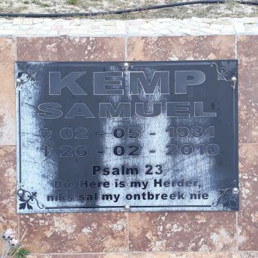 KEMP Samuel 1931-2010