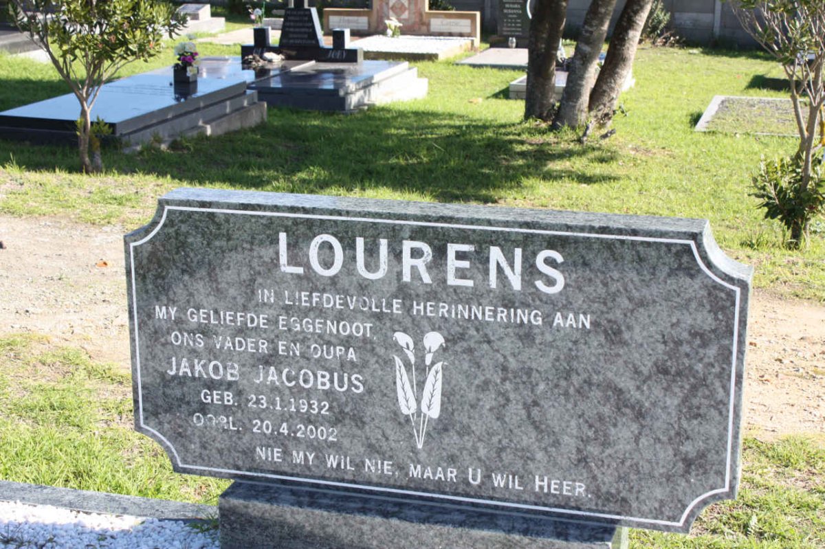 LOURENS Jakob Jacobus 1932-2002
